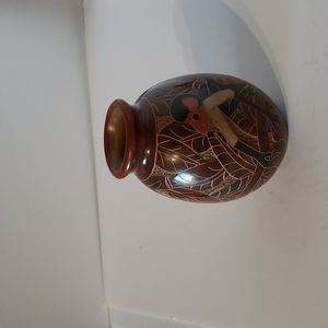 Ceramic "monkey business" vase, unsigned